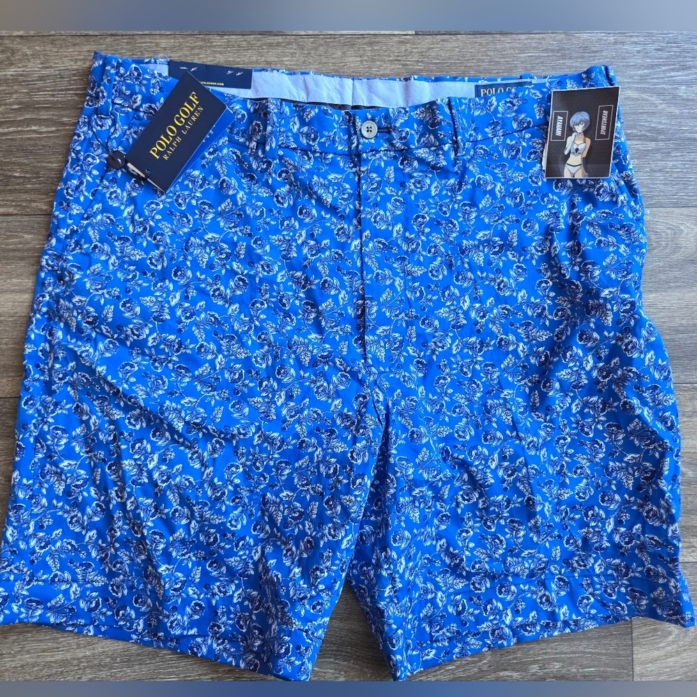 Polo Ralph Lauren Golf Blue Floral Shorts Mens Size 38